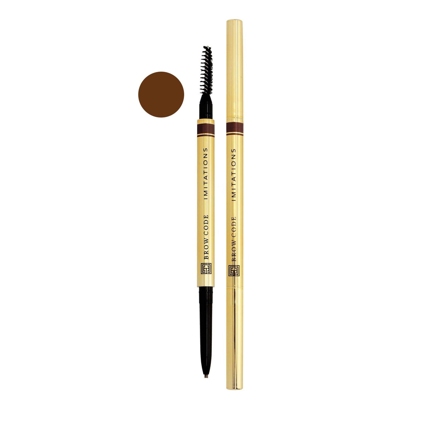Imitations Micro Brow Pencil Color-Warm Medium Brown - Medium Brown on a whote background